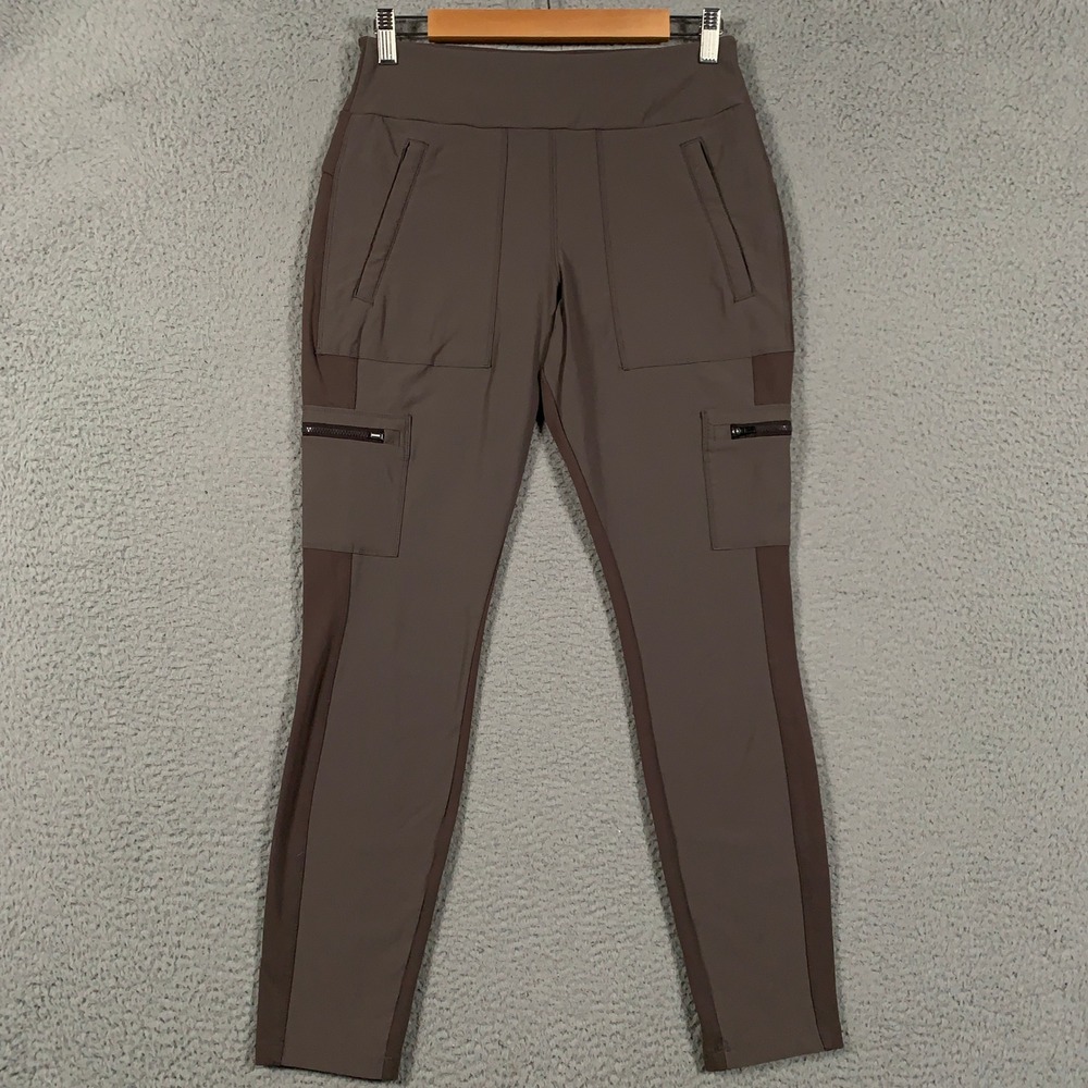 Athleta Headlands Hybrid Cargo Pants Women's 10 Brown Hiking Outdoor Utility